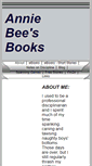 Mobile Screenshot of anniebeebooks.com